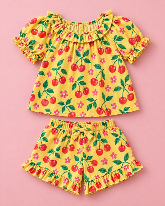 Conjunto amarelo de cerejas - foto 2