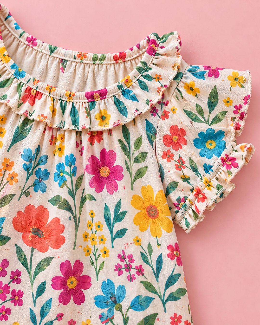 Blusa marfim de flores vibrantes - foto 3