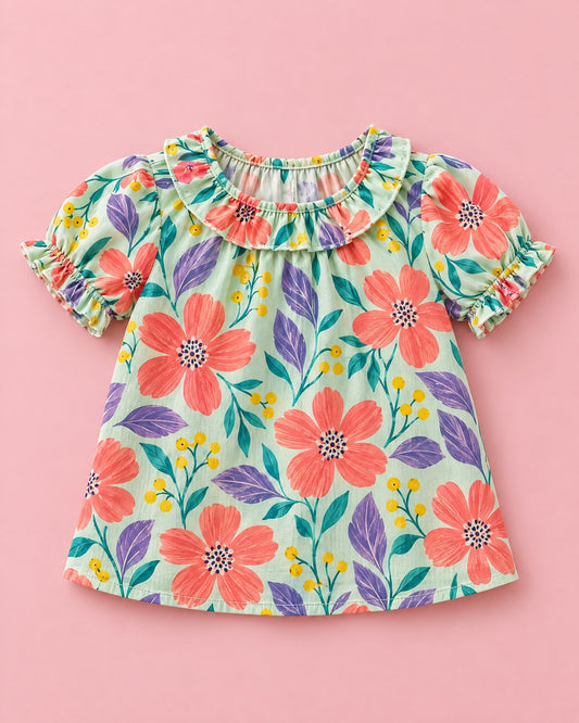 Blusa menta floral - foto 1