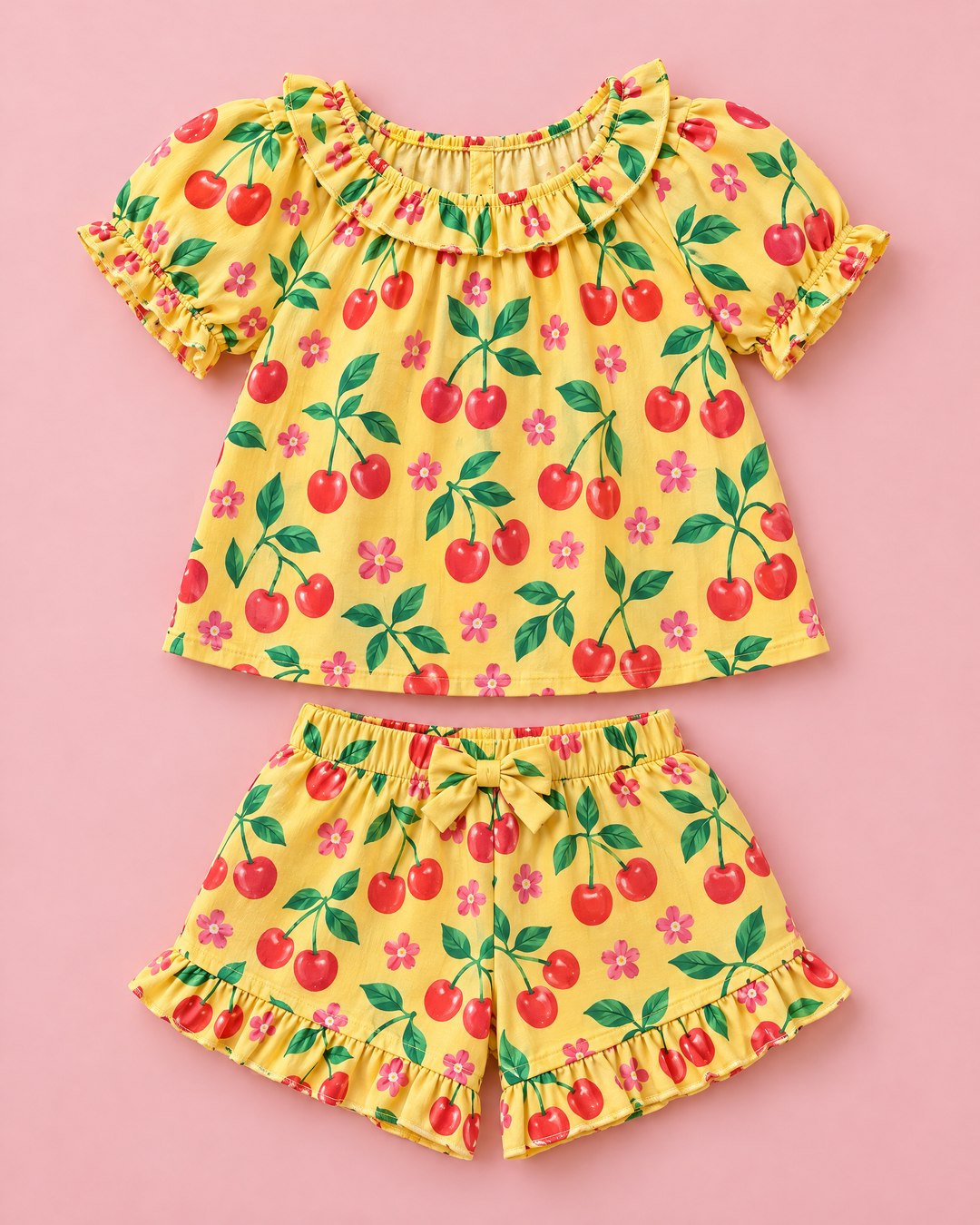Conjunto amarelo de cerejas - foto 1