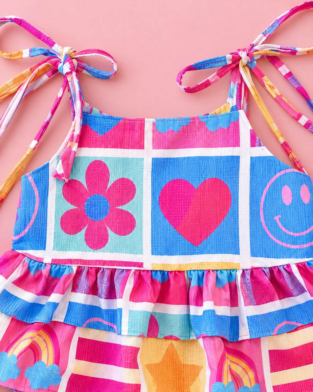 Conjunto estampado com short-saia azul - foto 2