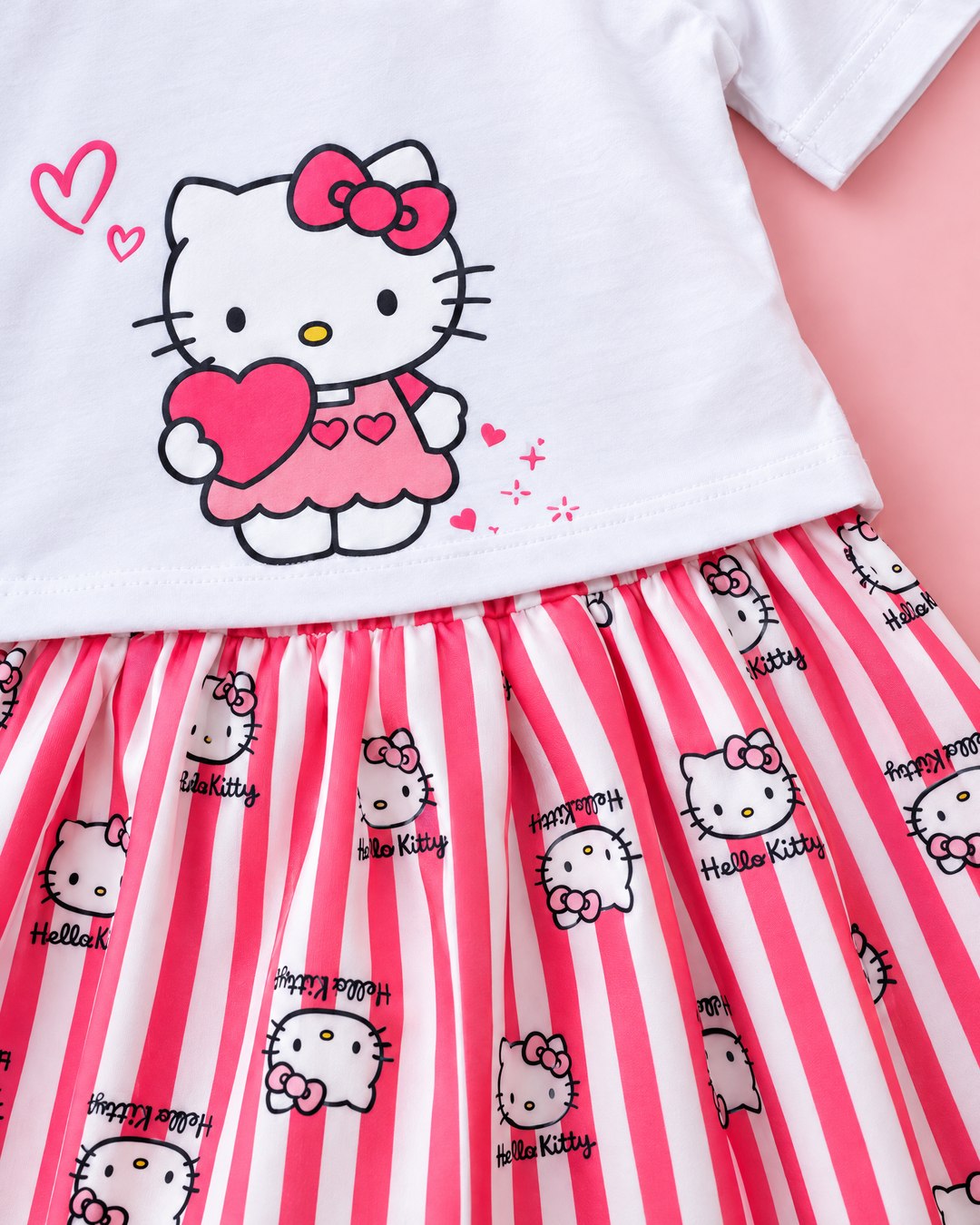 Conjunto Hello Kitty listrado vermelho - foto 2