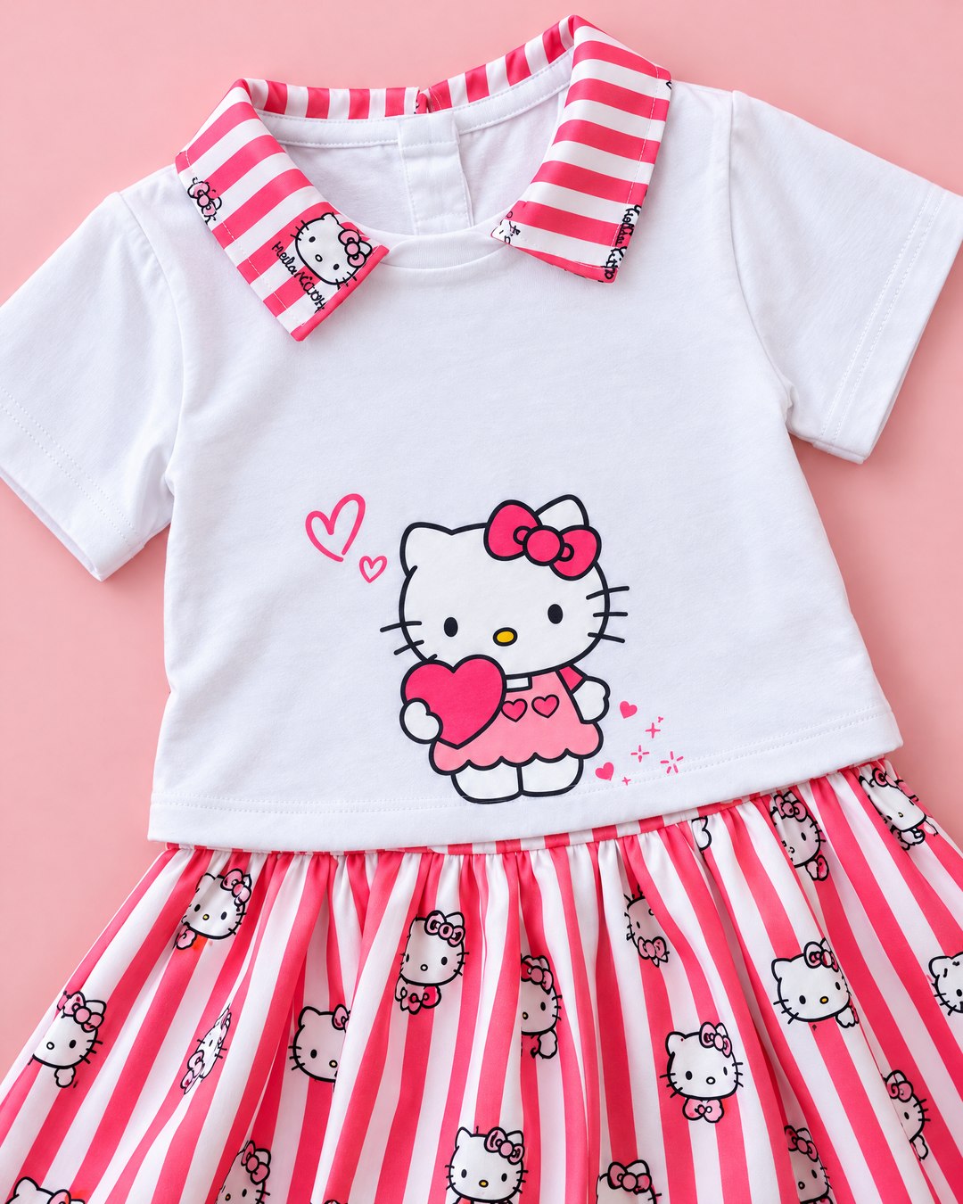 Conjunto Hello Kitty listrado vermelho - foto 3