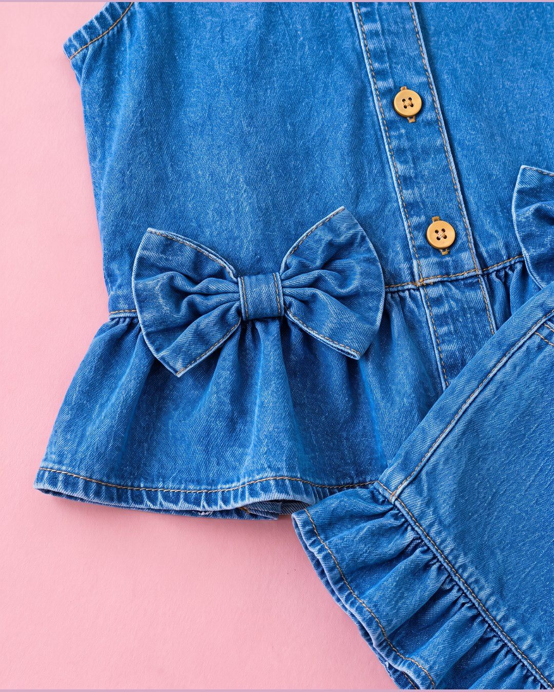 Conjunto jeans com laços - foto 3