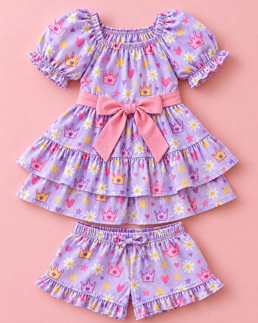 Vestido e short de coroas e flores - foto 2