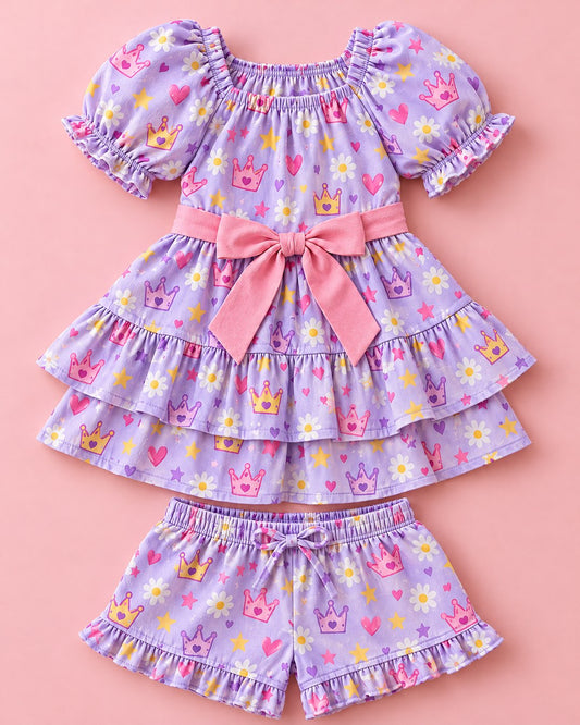 Vestido e short de coroas e flores - foto 2