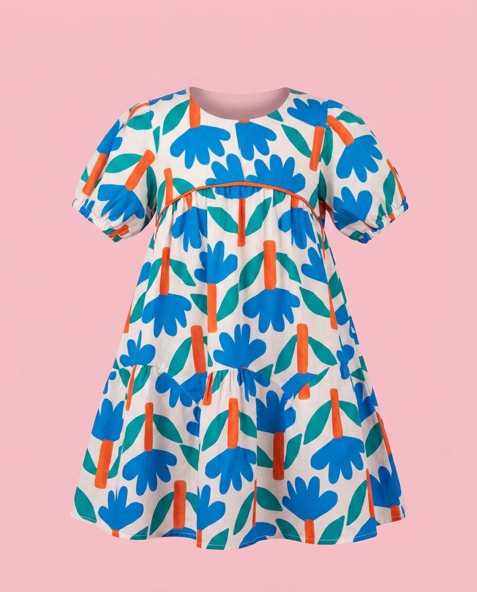 Vestido Floral azul - foto 1
