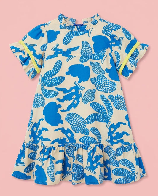 Vestido Jardim Azul Tropical - foto 1