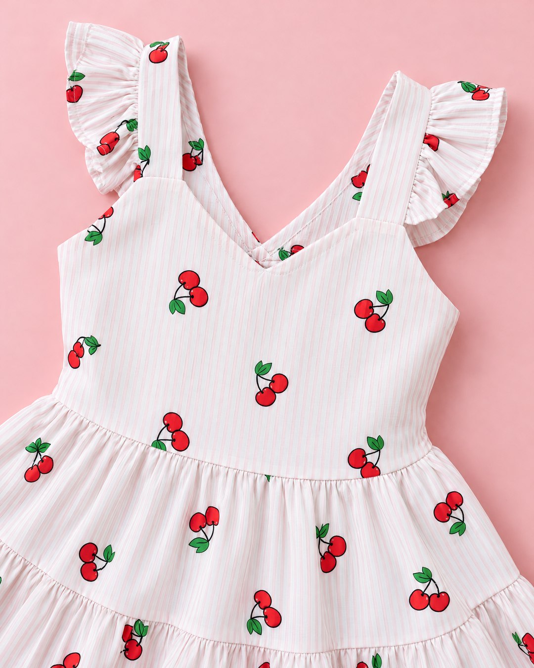 Vestido listrado de cerejas - foto 3