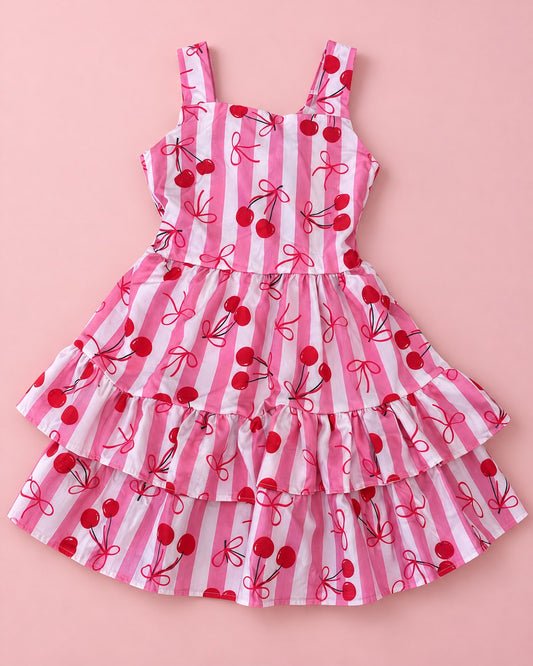 Vestido Listras e Cerejas - foto 1