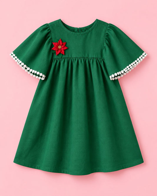 Vestido Margarida Natal Verde - foto 1